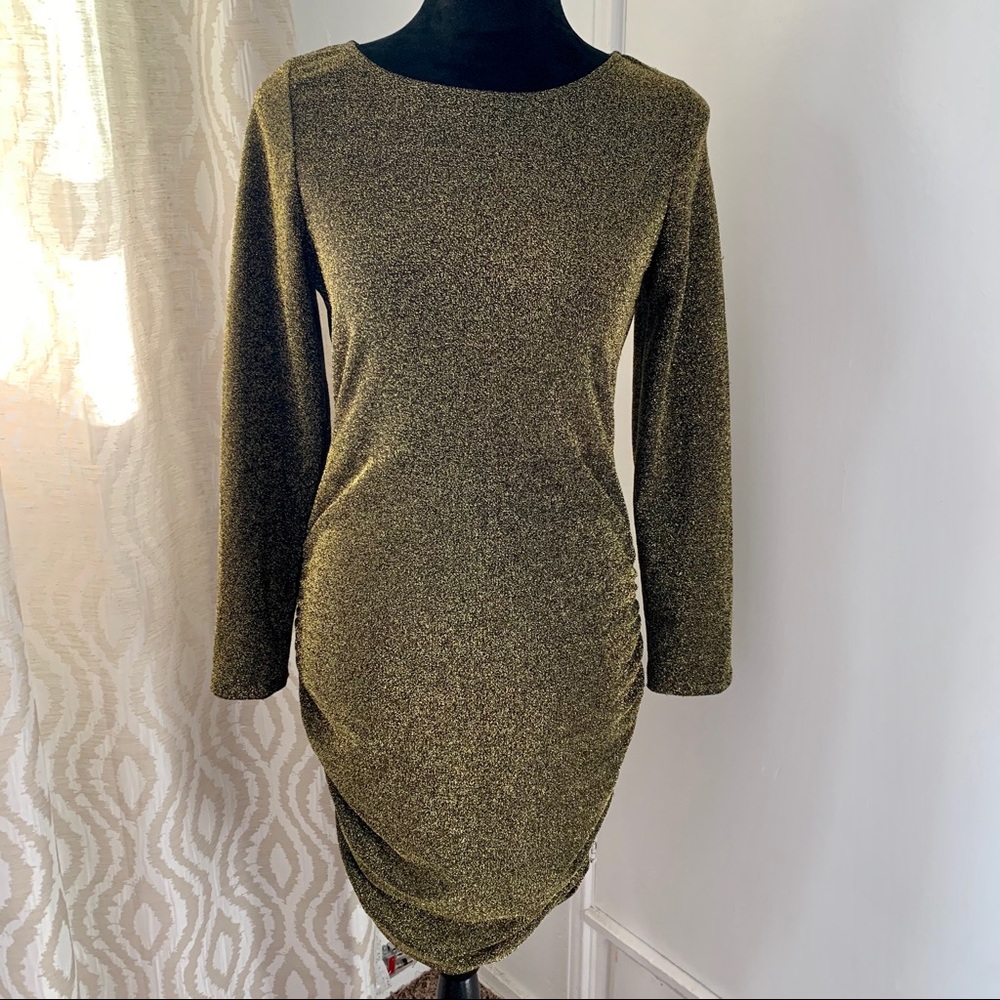 The Vanity Room Gold Dress Sz S